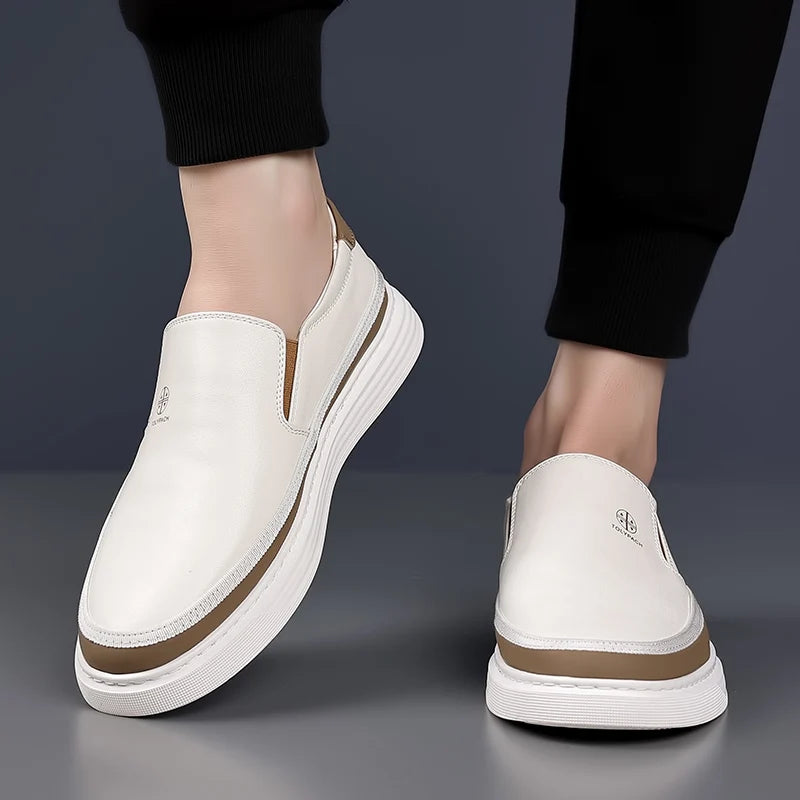 Simple Soft Bottom Men Loafers Business Moccasins Slip on Men's Driving Shoes Brand White Men Casual Shoes Fashion Male Shoes
